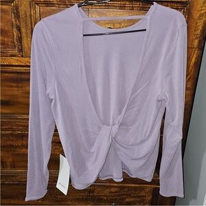Lululemon Twist-Back Soft Ribbed Long Sleeve Top Sz 8, PPAS